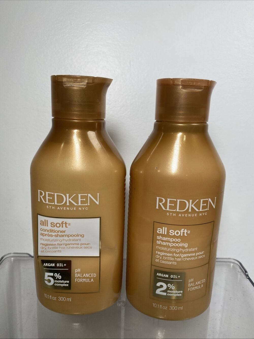Redken all soft Set of One Shampoo & One Conditioner 10.1 Oz Each